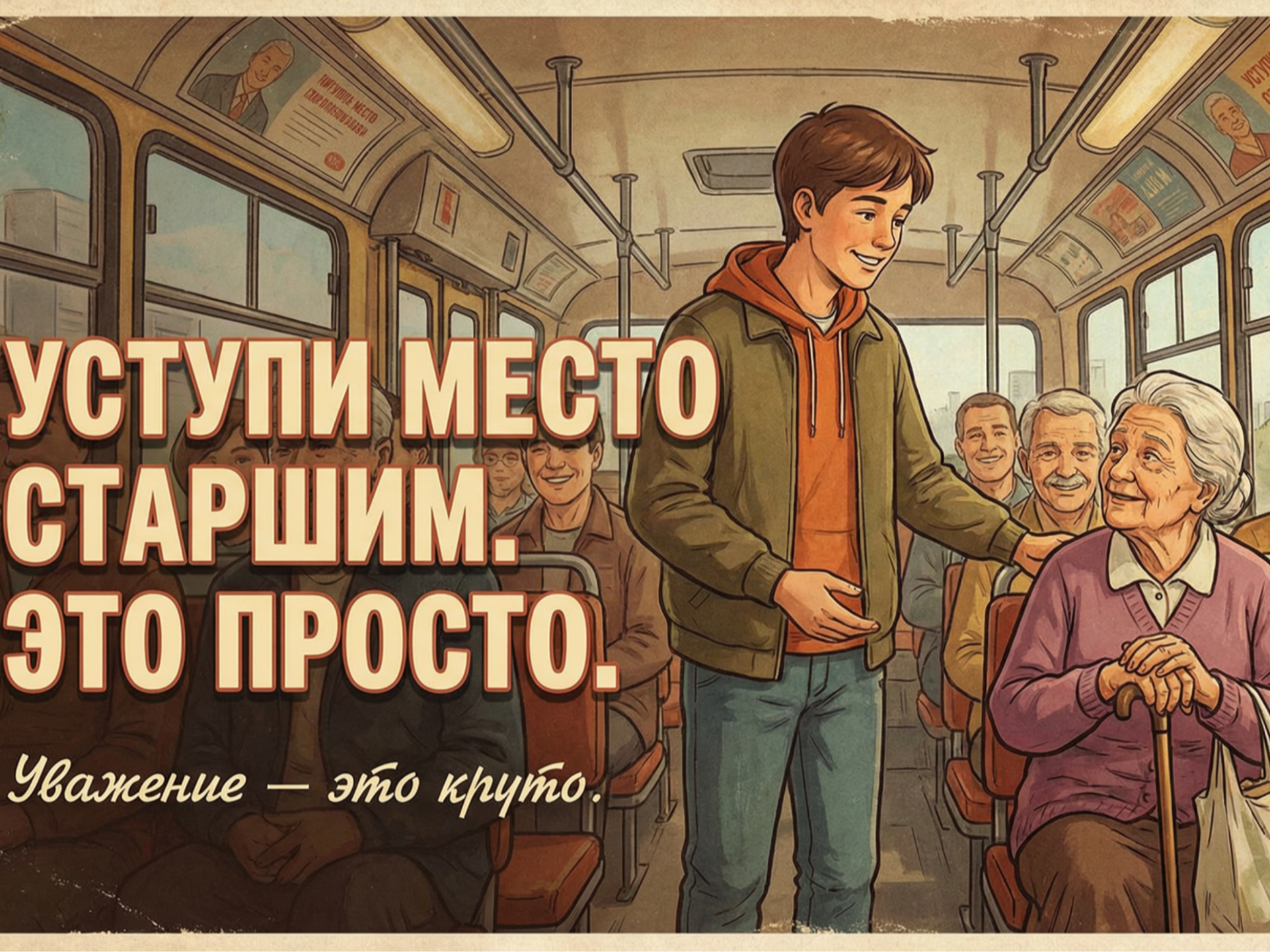 «Уступи место старшим!».
